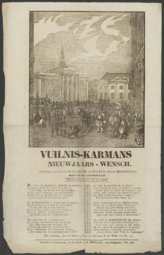 New Year's print of the Amsterdam dustmen for the year 1846