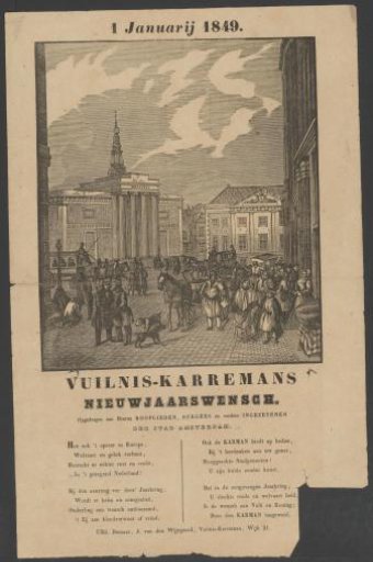 New Year's wish of the Amsterdam dustmen for the year 1849