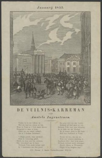 New Year's greeting of the Amsterdam refuse collectors for the year 1853