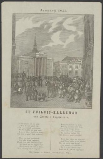 New Year's greeting of the Amsterdam refuse collectors for the year 1855