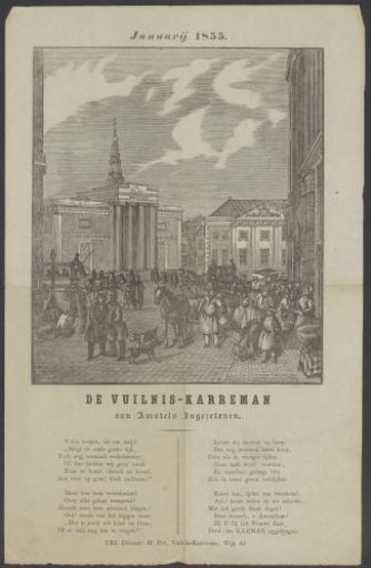 New Year's greeting of the Amsterdam refuse collectors for the year 1855