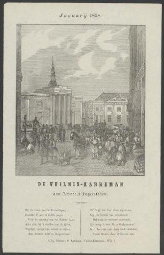 New Year's greeting of the Amsterdam refuse collectors for the year 1858