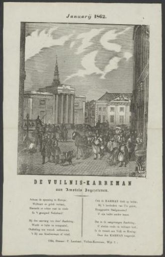 New Year's greeting of the Amsterdam refuse collectors for the year 1862
