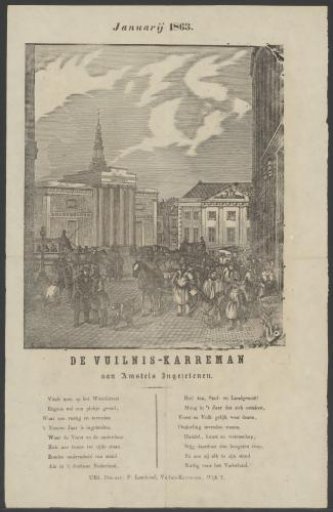 New Year's greeting of the Amsterdam refuse collectors for the year 1863