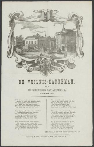 New Year's greeting of the Amsterdam refuse collectors for the year 1876