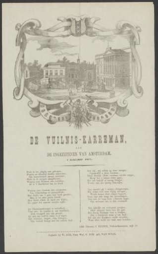 Kermis print of the Amsterdam garbage collectors for the year 1877