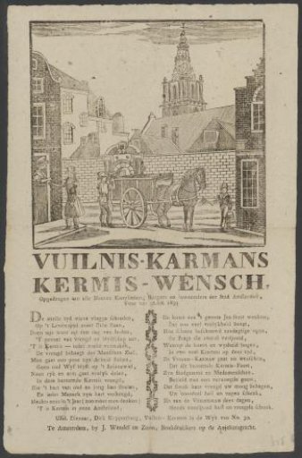 Fair print of the refuse collectors of Amsterdam for the year 1839