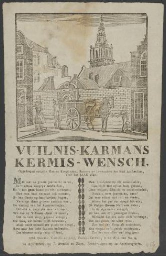Fair print of the refuse collectors of Amsterdam for the year 1840