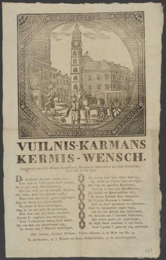 Fair print of the refuse collectors of Amsterdam for the year 1841