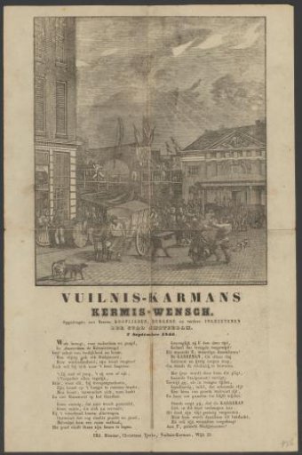 Fair print of the refuse collectors of Amsterdam for the year 1846