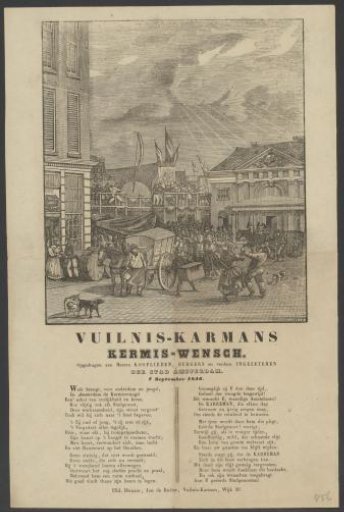 Fair print of the refuse collectors of Amsterdam for the year 1846
