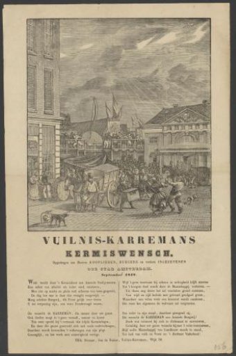 Fair print of the refuse collectors of Amsterdam for the year 1848