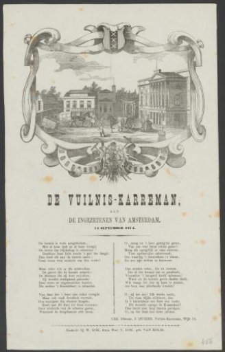 Fair print of the Amsterdam refuse collectors for the year 1874