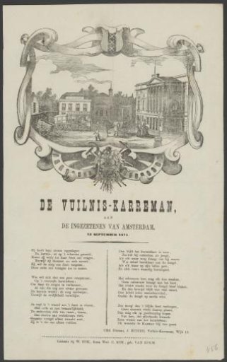 Kermis print of the Amsterdam garbage collectors for the year 1875