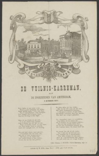 Kermis print of the Amsterdam garbage collectors for the year 1877