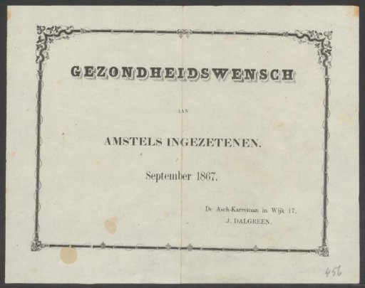 Fair Print of the Amsterdam Askarrenmen for the Year 1867