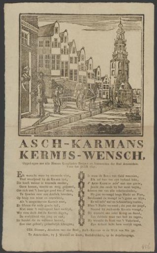 Kermis print of the Amsterdam ash-cart men for the year 1841