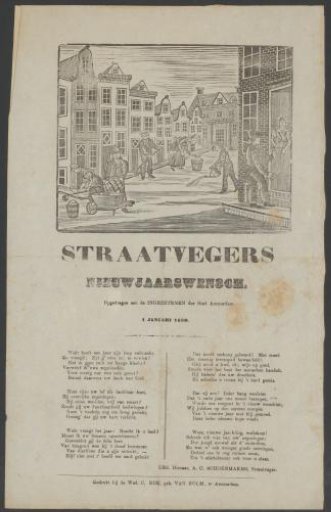 New Year's greeting of the Amsterdam street sweepers for the year 1880