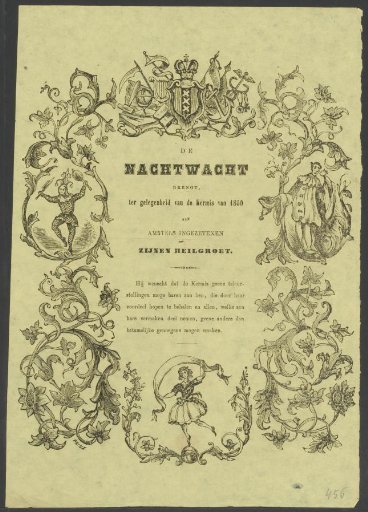 Fair Print of the Amsterdam Night Watch for the Year 1860