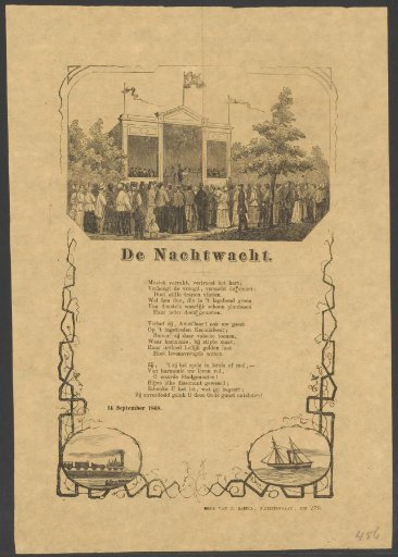 Fair print of the Amsterdam Night Watch for the year 1868