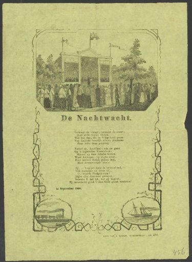 Fair print of the Amsterdam Night Watch for the year 1868