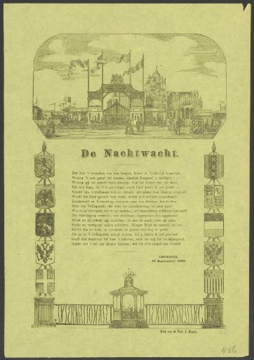 Fair print of the Amsterdam Night Watch for the year 1869
