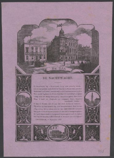 Fair print of the Amsterdam Night Watch for the year 1872