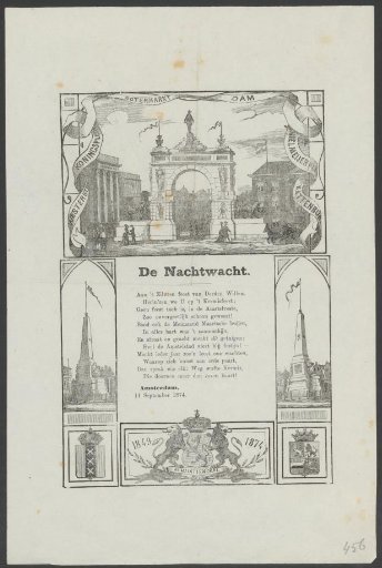 Fair print of the Amsterdam Night Watch for the year 1874