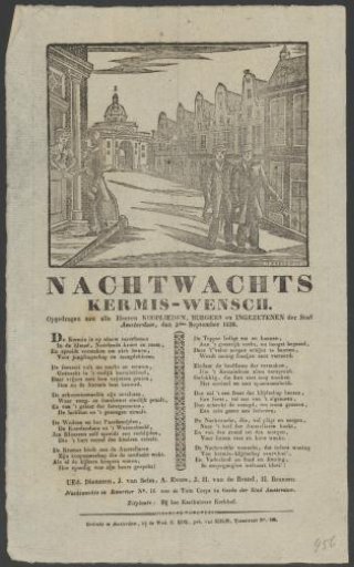 Kermis wish of the Amsterdam Night Watch for the year 1838