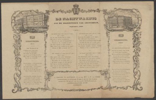 Kermis print of the Amsterdam Night Watch for the year 1848