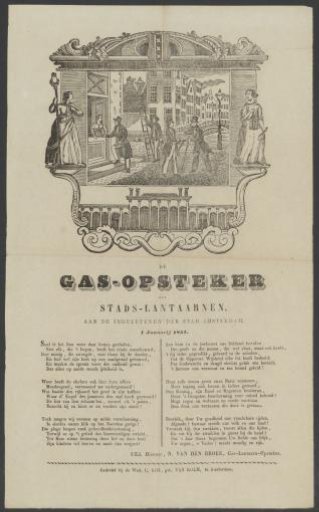 New Year's Wish of the Amsterdam Gas-Lighters for the Year 1854