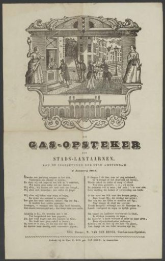 New Year's Wish of the Amsterdam Gas-Lighters for the Year 1855