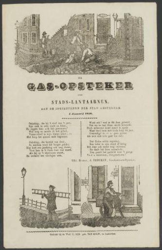 New Year's Wish of the Amsterdam Gas-Lighters for the Year 1858