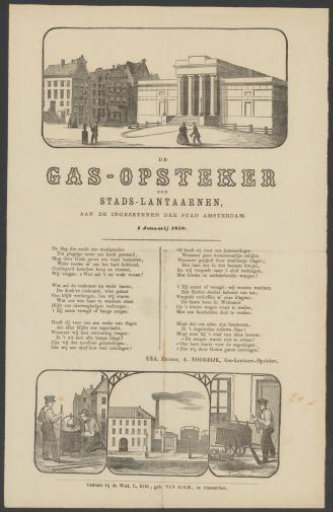 New Year's Wish of the Amsterdam Gas-Lighters for the Year 1870