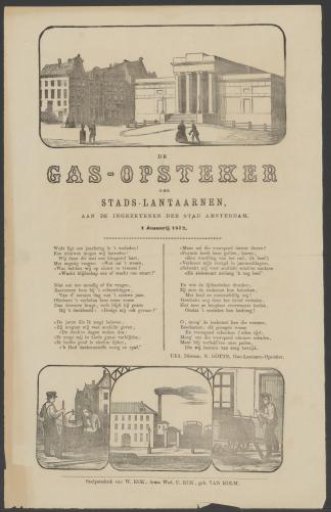 New Year's Wish of the Amsterdam Gas-Lighters for the Year 1872