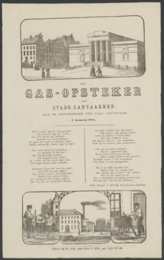 New Year's Wish of the Amsterdam Gas-Lighters for the Year 1875