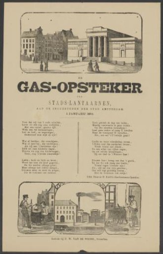 New Year's Wish of the Amsterdam Gas-Lighters for the Year 1884