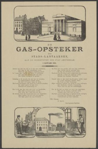 New Year's Wish of the Amsterdam Gas-Lighters for the Year 1885