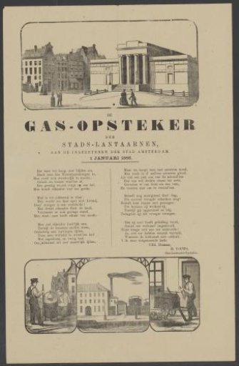 New Year's Wish of the Amsterdam Gas-Lighters for the Year 1886