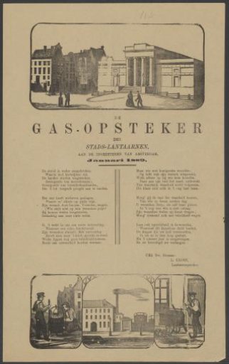 New Year's Wish of the Amsterdam Gas-Lighters for the Year 1889