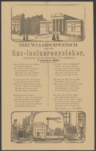 New Year's wish from the gas lamp lighters of Amsterdam for the year 1894