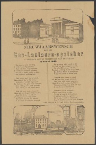 New Year's wish from the gas lamp lighters of Amsterdam for the year 1895