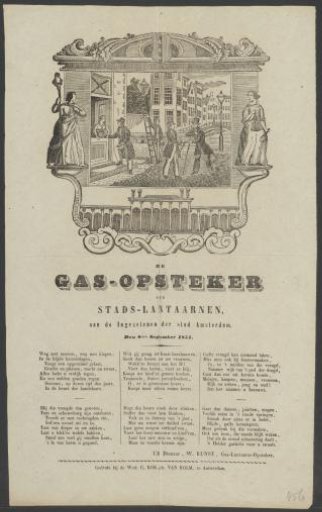 Kermis wish from the gas lamp lighters of Amsterdam for the year 1851