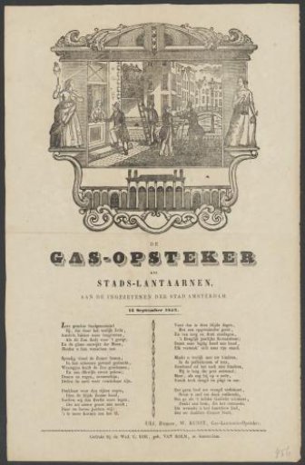 Kermis wish from the gas lamp lighters of Amsterdam for the year 1852