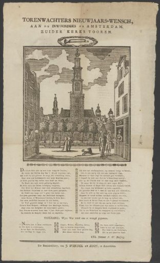 New Year's Greeting from the Tower Watchmen of the Zuiderkerk Tower in Amsterdam