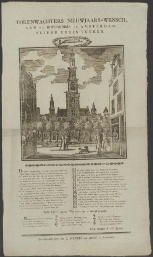 New Year's Greeting from the Tower Watchmen of the Zuiderkerk Tower in Amsterdam