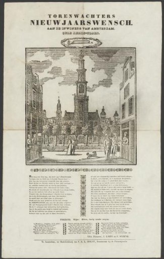 New Year's Greeting from the Tower Watchmen of the Oude Kerk in Amsterdam