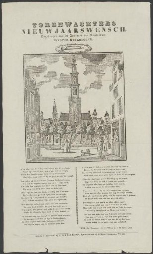 New Year's Greeting from the Tower Watchmen of the Westerkerk in Amsterdam