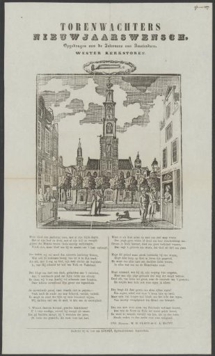 New Year's Greeting from the Tower Watchmen of the Westerkerk in Amsterdam