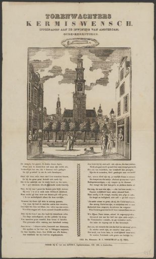 Fair Print from the Tower Watchmen of the Oude Kerk in Amsterdam